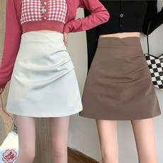 여성 옆라인 셔링 속바지 짧은 스커트SD