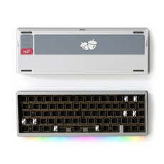 Nut65 베어본 KIT 풀알루미늄 볼캐치 마그네틱 커넥터 유무선 3모드 기계식키보드, 실버
