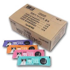 캣퓨어 미니스틱 콤보 고양이 간식 4종 스틱, 닭가슴살 + 연어 혼합맛, 닭가슴살 + 씨푸드 혼합맛 ,참치 + 흰살생선 혼합맛, 참치 + 등푸른생선 혼합맛, 280g, 1개