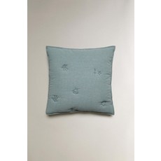 zara 자라 우주 차렵이불 키즈 쿠션 커버 - 블루, 40 x 40 cm