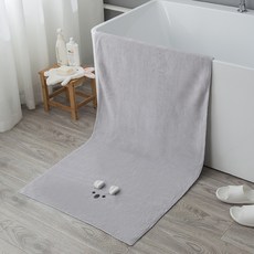 캐릭터 토끼귀 드라이캡 마이크로사 삼각건 욕조모 코랄 흡수 드라이타월, 24*64CM, 만화 목욕수건 회색 70*140, 1개