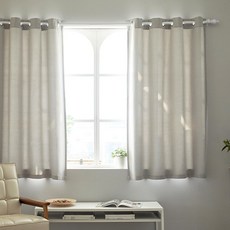 [Modern House]WOW亞麻風格窗戶遮光窗簾 淺灰色 140*160 2個組