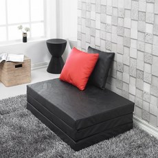 고운님 레자 3단 접이식매트리스, (HR) 레자 블랙, 8cm