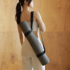 비슈누 살쓸림없는 요가 매트 스트랩 줄꼬임방지 끈 캐리어 프리미엄, 1개, 민무늬 자주색+분홍색