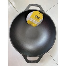 美國LODGE 9吋鑄鐵小炒鍋(碗)-韓式煲飯(石鍋拌飯)-L9MW *平行商城*, 黑色, 1個, 9吋