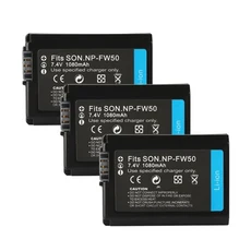 NP-FW50 배터리 충전기 소니 알파 a3000 a7 a7rii 7R 7S 1080mAh, 02 3 Battery