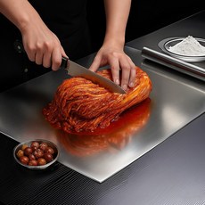 하루꿈 스테인레스 도마 ㄱ자 가정용 싱크대 스텐 304 위생 상판 보호판 업소용 도마 반죽판, 절곡형, 1개