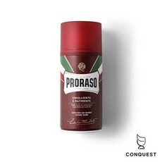 【CONQUEST】Proraso 義大利刮鬍泡/刮鬍膏 紅色滋潤檀香配方 粗硬鬍鬚適用 入門刮鬍好選擇, 1個