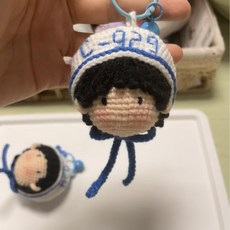 手工毛線應援週邊DIY玩偶鈎織掛件，演唱會編織禮物客製化，臺灣快速出貨, 1個, 周深水手頭娃娃