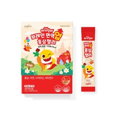 소비기한 임박네이처셋 키즈 핑크퐁 아기상어 브레인 면역업 홍삼젤리 딸기맛 2박스 60스틱 진세노사이드 5mg