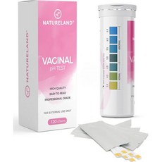 Natureland 여성 질염 pH 테스트기 스트립 질 건강, 120개 (1팩)