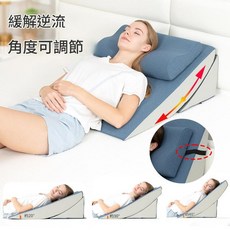 角度可調 緩解逆流 靠背墊, 霧霾藍可調節舒適靠背