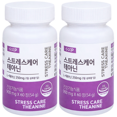 심신 마음 안정 스트레스 케어 테라피 테아닌, 2세트, 60정
