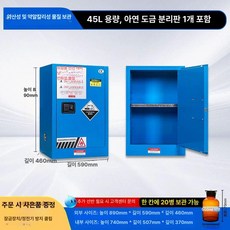 산업용 방폭 캐비닛 안전 시약장 화학 저장, 12gal 블루