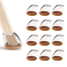 식탁 의자 발커버 층간 소음방지 원형 다리 의자캡, 16개, 투명