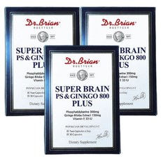 두뇌활력 포스파티딜세린 집중력 향상 은행잎추출물 800 플러스, 30정, 3개