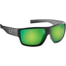 플라잉 피셔맨 그랜더스 편광 스퀘어 선글라스 매트 블랙 프레임/그린 미러 렌즈 대형, 플라잉 피셔맨 그랜더스 편광 스퀘어 선글라스, 매트 블, 1개