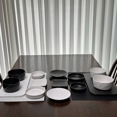 보이런던 앤느와르 1인 식기세트 화이트 6 P 앤블랑 1인 그릇세트 블랙 6 P /2인그릇세트/2인식기세트/홈세트/그릇세트/식기세트/예쁜그릇/밥그릇/국그릇, 1세트, 6P, 앤느와르(블랙)