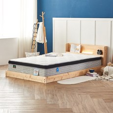 파로마 네오 리브 편백 원목 저상형 LED 침대프레임 기본형 SS, 네추럴