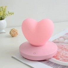 USB 충전 하트 무드등 포터블램프 led등 수면등 취침등 수유등 침실무드등, USB 충전식 야간등 8004 3단계