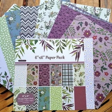 꽃스크랩북 패드 종이 아트 배경 만들기 DIY 공예 24 장, 01 24sheets