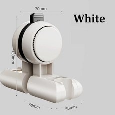무타공 접착식 샤워기거치대 화이트 반려동물 샤워기홀더, 1개, 화이트(흰색)