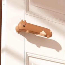 도어손잡이쿠션 문콕방지 손잡이보호 문고리커버 반려묘 17167ea 1(pc), 회색냥(우)