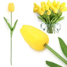 튤립 조화 노랑 생화같은 카페 웨딩 인테리어 꽃 spi2858nx
