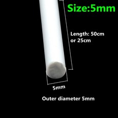 ABS 솔리드 라운드 바 직경 1mm/1.5mm/2mm/3mm/4mm/5mm/6mm/8mm/10mm DIY 수제 모래 테이블 재료 모델 빌딩, [02] 20PCS Length 25cm, 08 solid round bar 5mm, 1개