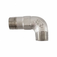 蝴蝶衛浴【台製 不鏽鋼白彎】4分粗外牙90度彎頭L型彎頭雙外牙ST電白彎, 1入-無修飾蓋, 1入-無修飾蓋