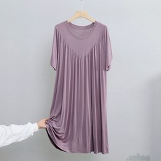 빅무드 원피스 잠옷 모달 빅사이즈 여름 홈웨어 임산부 실내복 빅V셔링 이지웨어