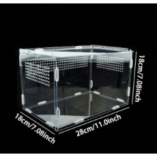 아크릴 파충류 사육장 도마뱀 거북이 거미 고슴도치 사육 박스 조립형, 1개, 스타일 B 28x18x18cm