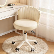 화장대의자1인용 쿠션의자360도회전의자사무실용의자, 1개, White