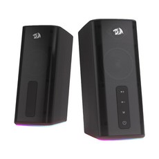 Redragon GS814 스테레오 데스크탑 스피커 20W 출력 4개의 실제 유닛 BT 5.0/3.5mm AUX 향상된 베이스 터치 컨트롤 다이내믹 RGB 조명, Redragon GS814 스테레오 데스크탑 스피커,