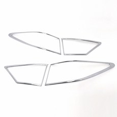 IDFR 適用於 Lexus 凌志 2013~2015 ES250 ES350 ES300h 鍍鉻銀 後燈框 尾燈框 改裝飾貼, 1套