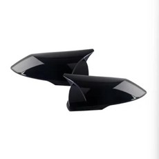 라인용 자동차 사이드 미러 커버 블랙 리어뷰 쉘 캡 트림, 1개, 2. Black