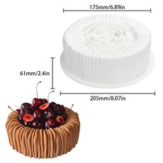 셀 베이킹 케이크 몰드 원통형 코일 텍스처 내열성 초콜릿 푸딩, 1개