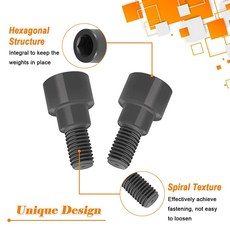 Bonbo 올림픽 바 컬 삼두근 덤벨에 맞는 육각 볼트(2팩), Bonbo 올림픽 바, 컬 삼두근, 덤벨에 맞는 육각