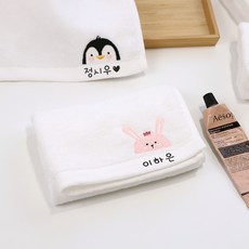 세맘스 코마사 애니멀 프렌즈 자수수건 모음 네임, 1개