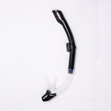 水精靈 浮潛全乾式呼吸管面鏡組, 黑色透明 - 呼吸管