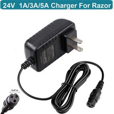 Razor E200 E300 PR200 E100 E500 MX350 Dirt Quad Pocket Mod 및 Sports Mod용 충전기 3구 24V 1A 어댑터 전원, US, 24V 1.5Amp, 1개, 01 24V 1.5Amp