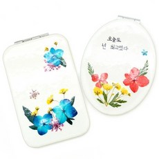 에코키즈 [누름꽃공예] 플라워손거울만들기(5인세트), 사각, 사각