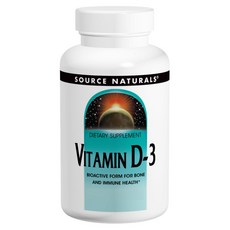 SOURCE NATURALS 維他命D-3錠 400IU, 1入, 100顆
