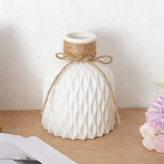歐式 ins 風 水波紋花瓶 桌面裝飾擺件, 白色,12*15