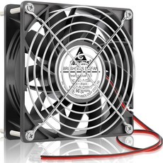 GDSTIME 140mm x 38mm 고압 팬 24V 2핀 - 140x140x38mm 듀얼 볼 베어링 브러시리스 냉각 CPU 쿨러 방열판 라디에이터용 105820