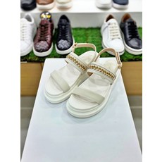 탠디 체인 장식 데일리 여성 3CM굽 샌들 아이보리 X25037_DG