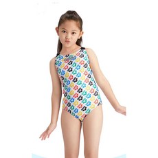 arena滿版Logo女孩連身泳裝TSF4042WJ，時尚舒適連身泳衣