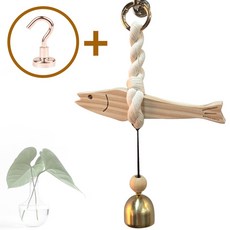 액막이 우드 도어벨 고리자석 1개 원목 현관 풍수 인테리어 소품 집들이 선물 추천