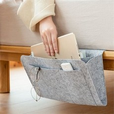침대 사이드 포켓 다용도 펠트 정리함 소파 사이드 포켓 수납함 틈새 간이 거치대, 베이지
