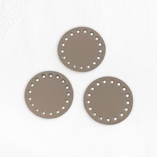 털실나라 초미니 원형 가방바닥 6x6cm 3p 텀블러홀더, 머드브라운, 3개